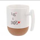Set mug Mum e Dad in porcellana e base in sughero, 270 ml (2)